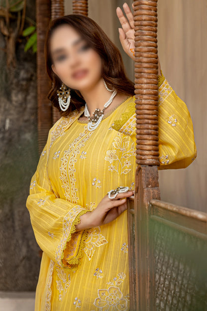 3 Piece - Embroidered Lawn - Farasha 106