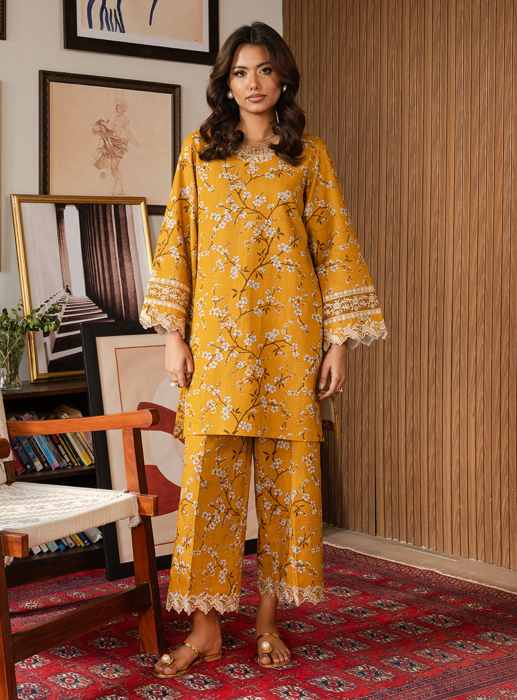 2 Piece - Printed Khaddar - Lumiere - Solara