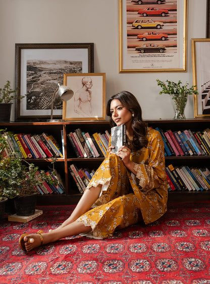 2 Piece - Printed Khaddar - Lumiere - Solara