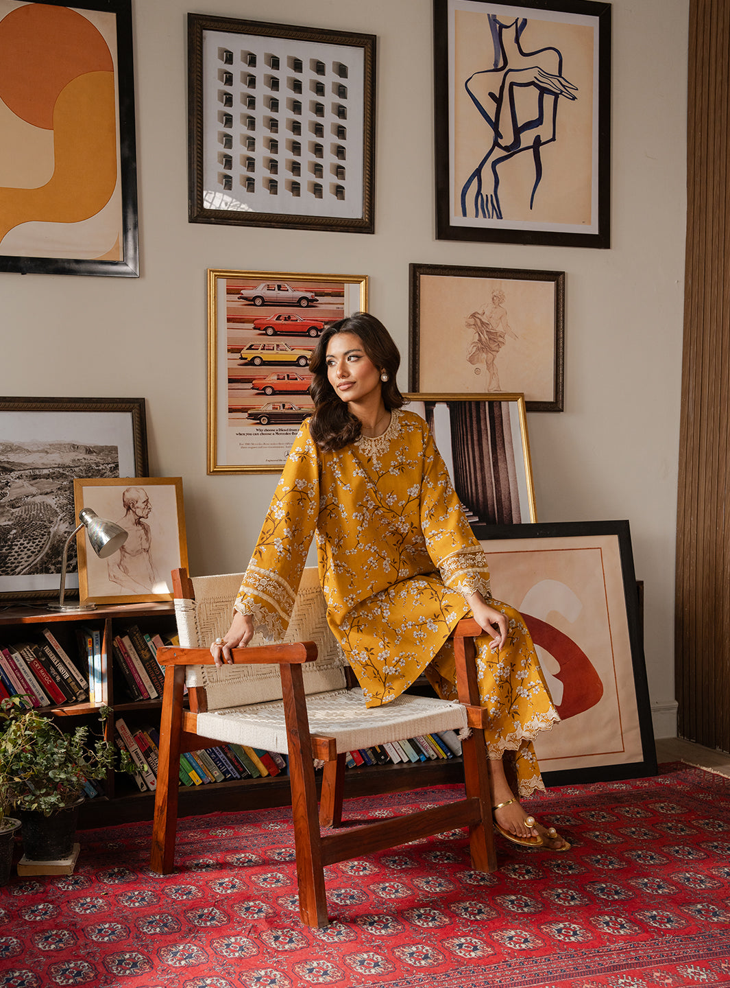 2 Piece - Printed Khaddar - Lumiere - Solara