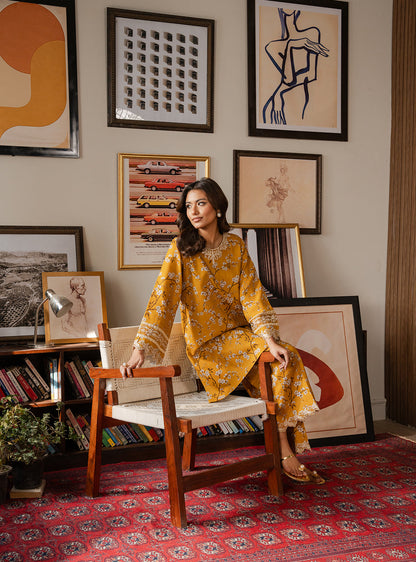 2 Piece - Printed Khaddar - Lumiere - Solara