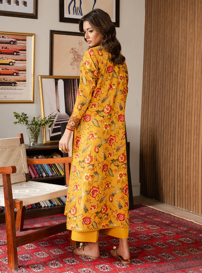 2 Piece - Printed Khaddar - Lumiere - Sunlit Petal