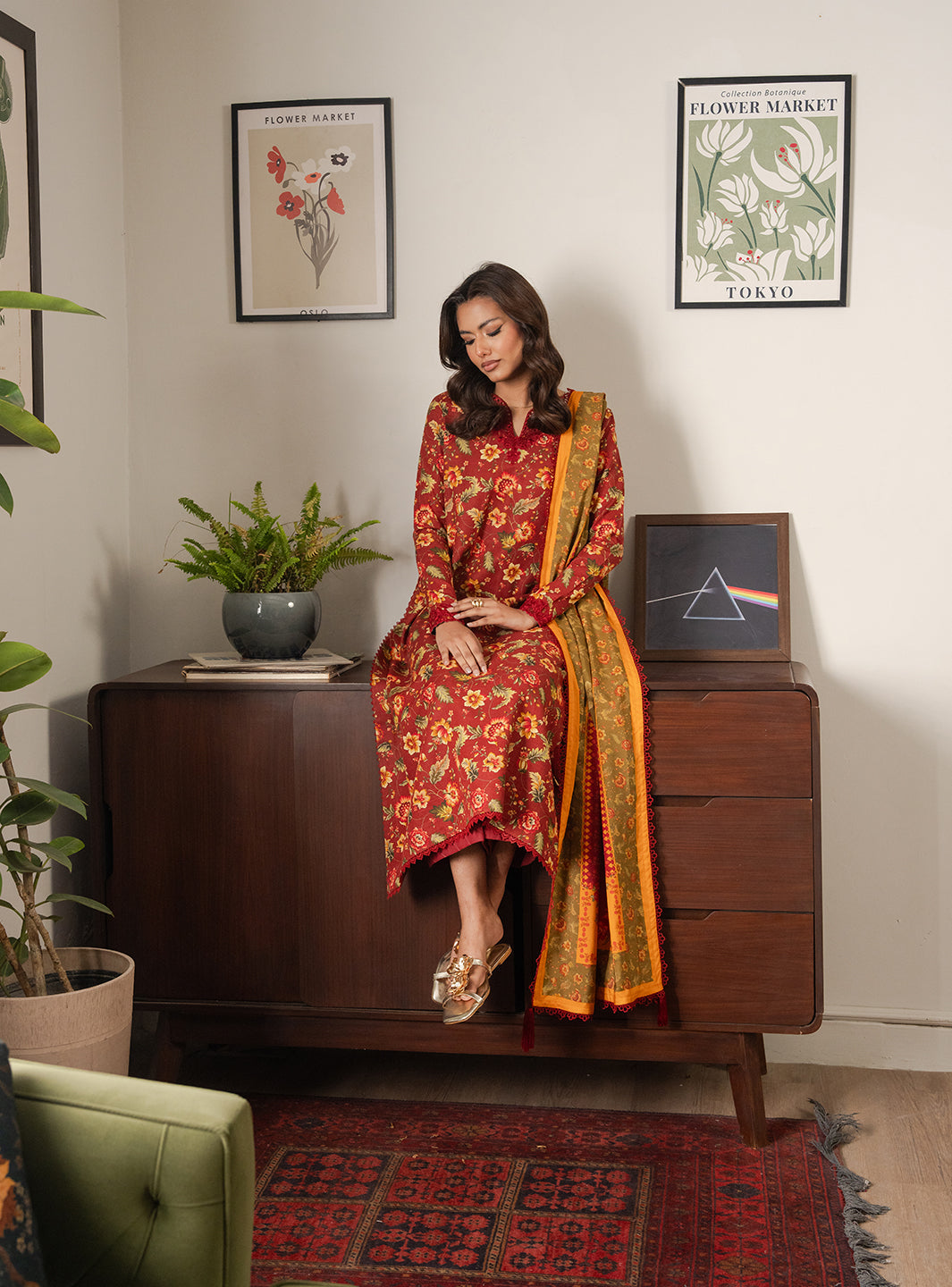 2 Piece - Printed Khaddar - Lumiere - Fira