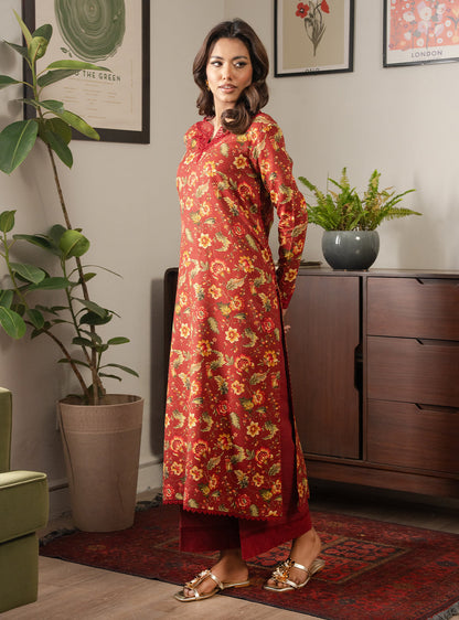 2 Piece - Printed Khaddar - Lumiere - Fira