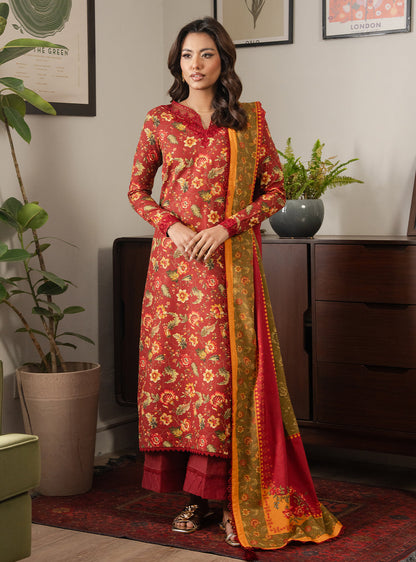 2 Piece - Printed Khaddar - Lumiere - Fira