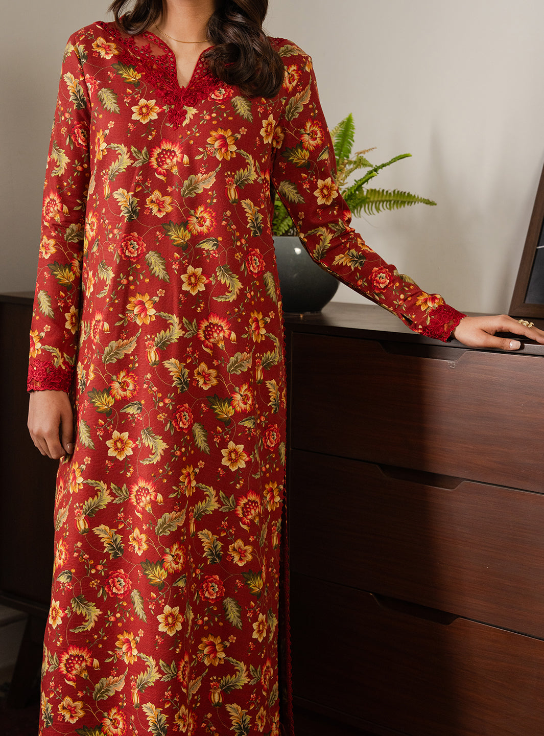 2 Piece - Printed Khaddar - Lumiere - Fira