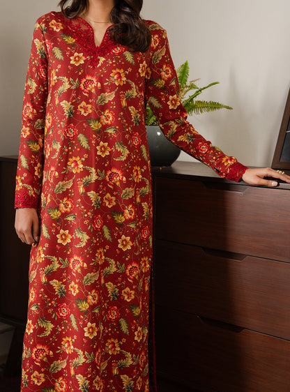 2 Piece - Printed Khaddar - Lumiere - Fira