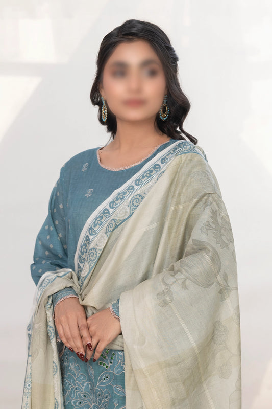 3 Piece - Embroidered Lawn - Jasmine 810