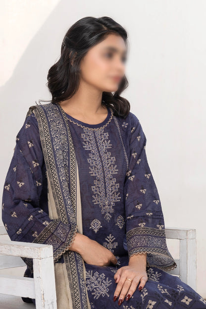 3 Piece - Embroidered Lawn - Jasmine 811