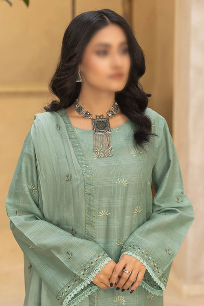 3 Piece - Embroidered Lawn - Nazakat 101