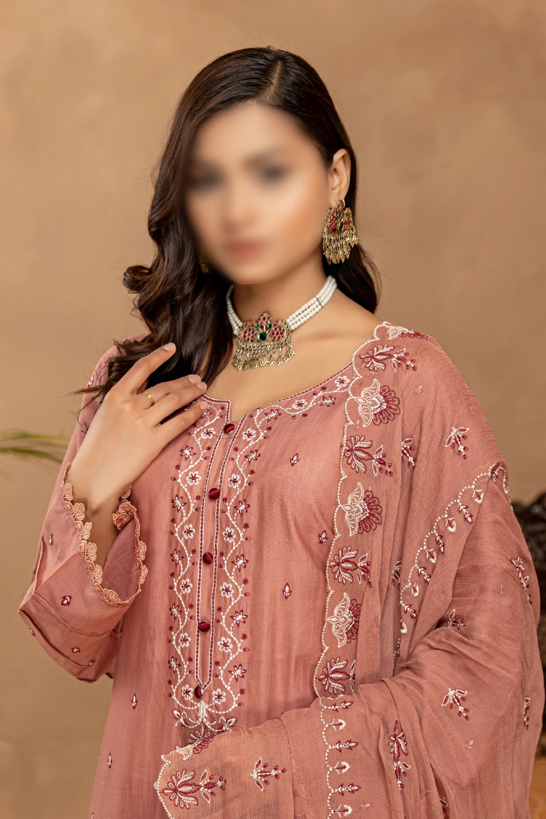 3 Piece - Embroidered Lawn - Nikhar 101