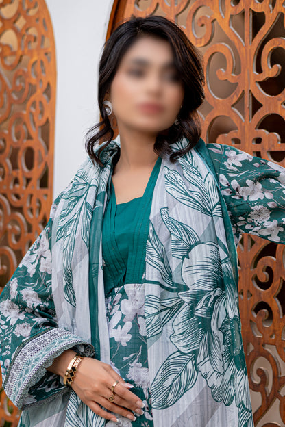 3 Piece - Digitally Printed Lawn - Nureh 906