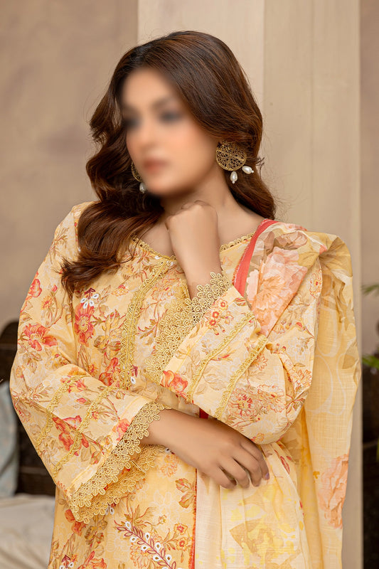 3 Piece - Embroidered Lawn - Parisa 101