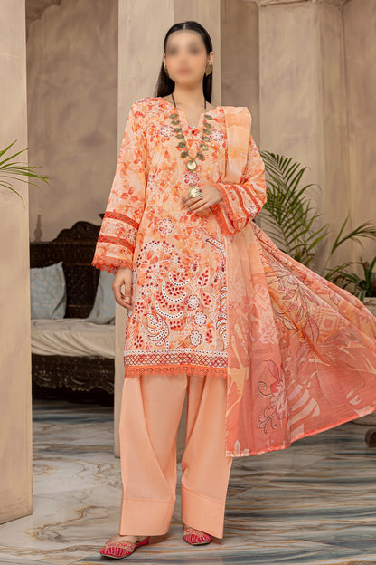 3 Piece - Embroidered Lawn - Parisa 102
