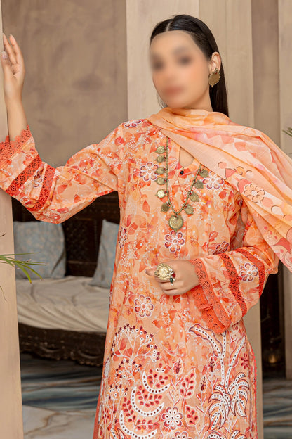3 Piece - Embroidered Lawn - Parisa 102
