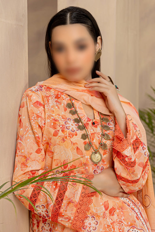 3 Piece - Embroidered Lawn - Parisa 102