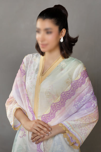 3 Piece - Embroidered Lawn - Parisa 303