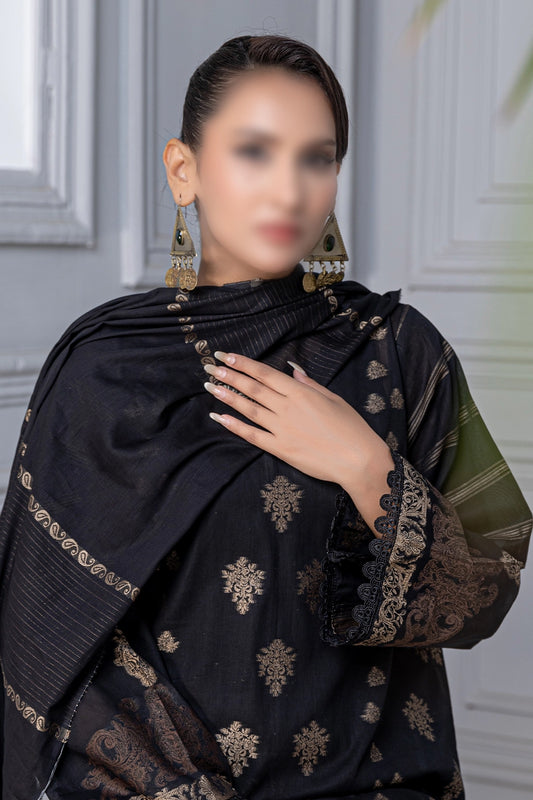 3 Piece - Jacquard Brosha Lawn - RimJim 303