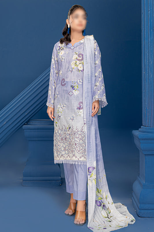 3 Piece - Embroidered Lawn  - Riwayat 211