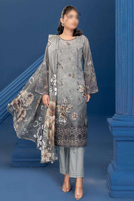 3 Piece - Embroidered Lawn  - Riwayat 209