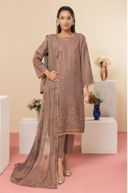 3 Piece - Lawn Karandi - Rayaa 104