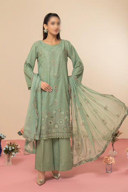 3 Piece - Lawn Karandi - Rayaa 105