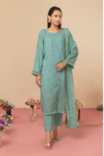 3 Piece - Lawn Karandi - Rayaa 107