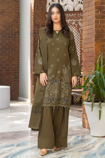 3 Piece - Embroidered Karandi - Riwayat 101