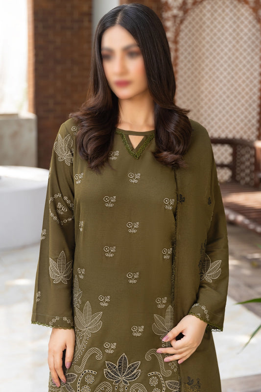 3 Piece - Embroidered Karandi - Riwayat 101