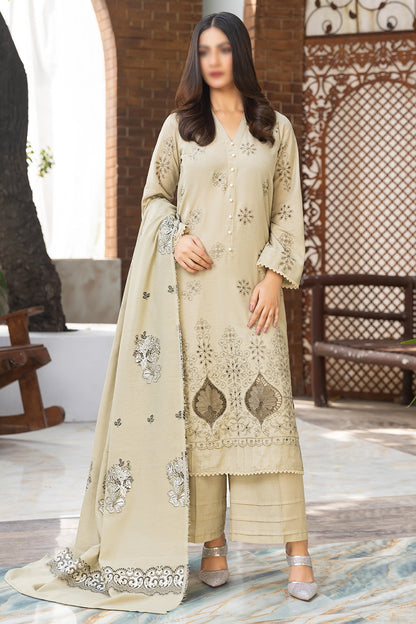 3 Piece - Embroidered Karandi - Riwayat 102