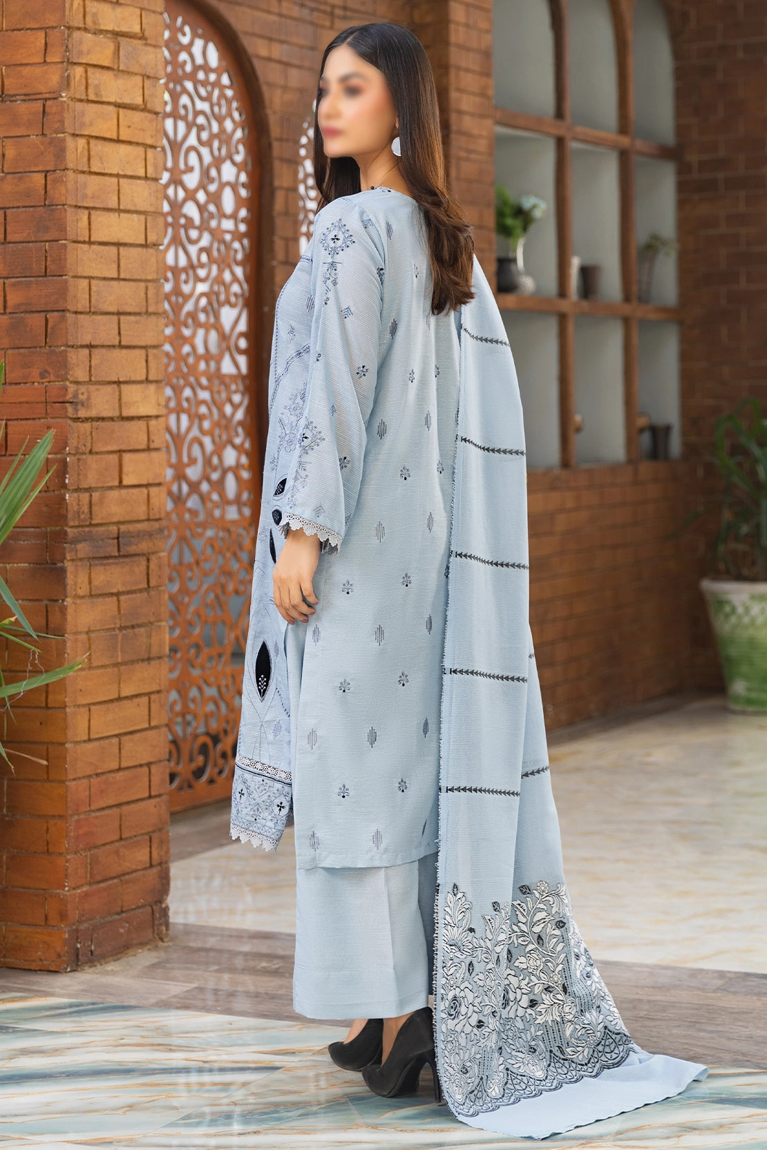 3 Piece - Embroidered Karandi - Riwayat 105