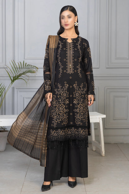 3 Piece - Embroidered Lawn - Roshni 106