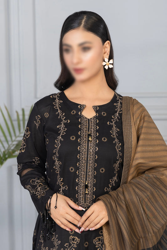 3 Piece - Embroidered Lawn - Roshni 106