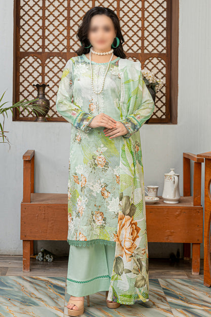 3 Piece - Embroidered Lawn  - Sahil 108
