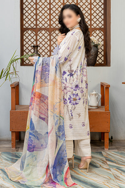 3 Piece - Embroidered Lawn  - Sahil 109