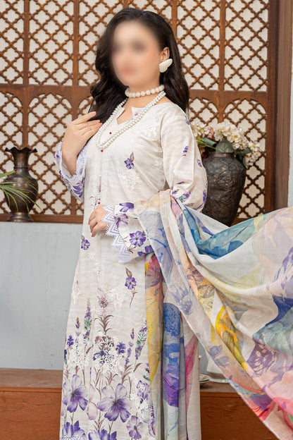 3 Piece - Embroidered Lawn  - Sahil 109