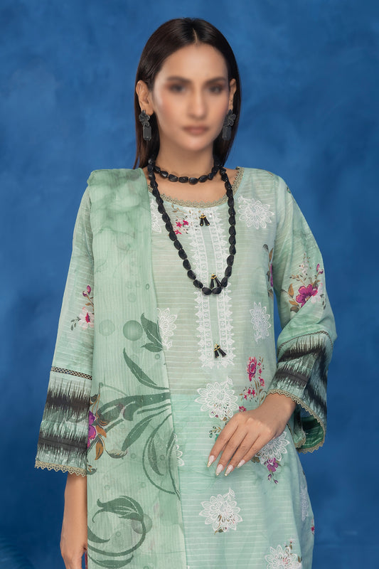 3 Piece - Embroidered Lawn - Sahil 209