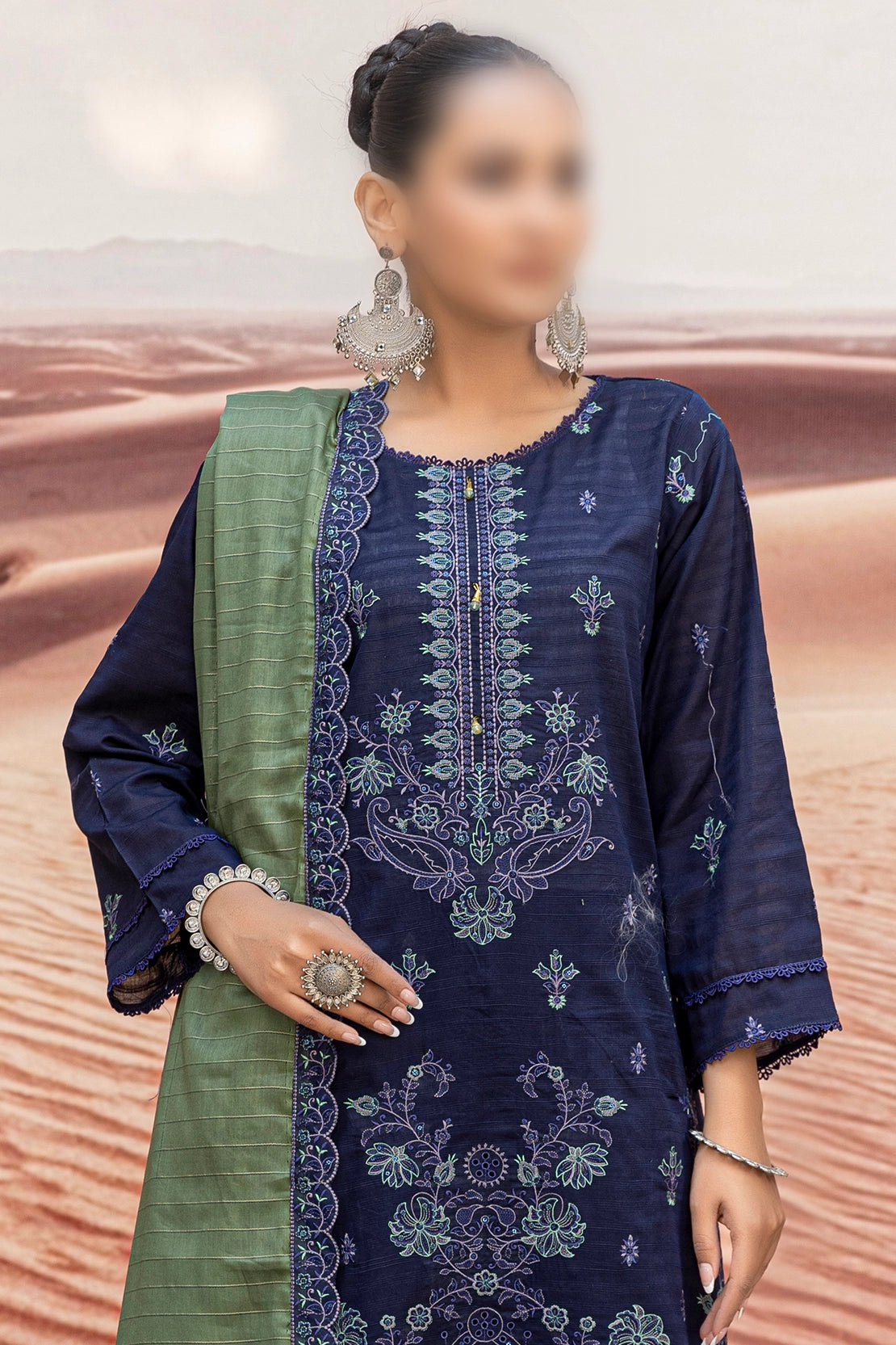 3 Piece - Embroidered Lawn - Taaruf 106