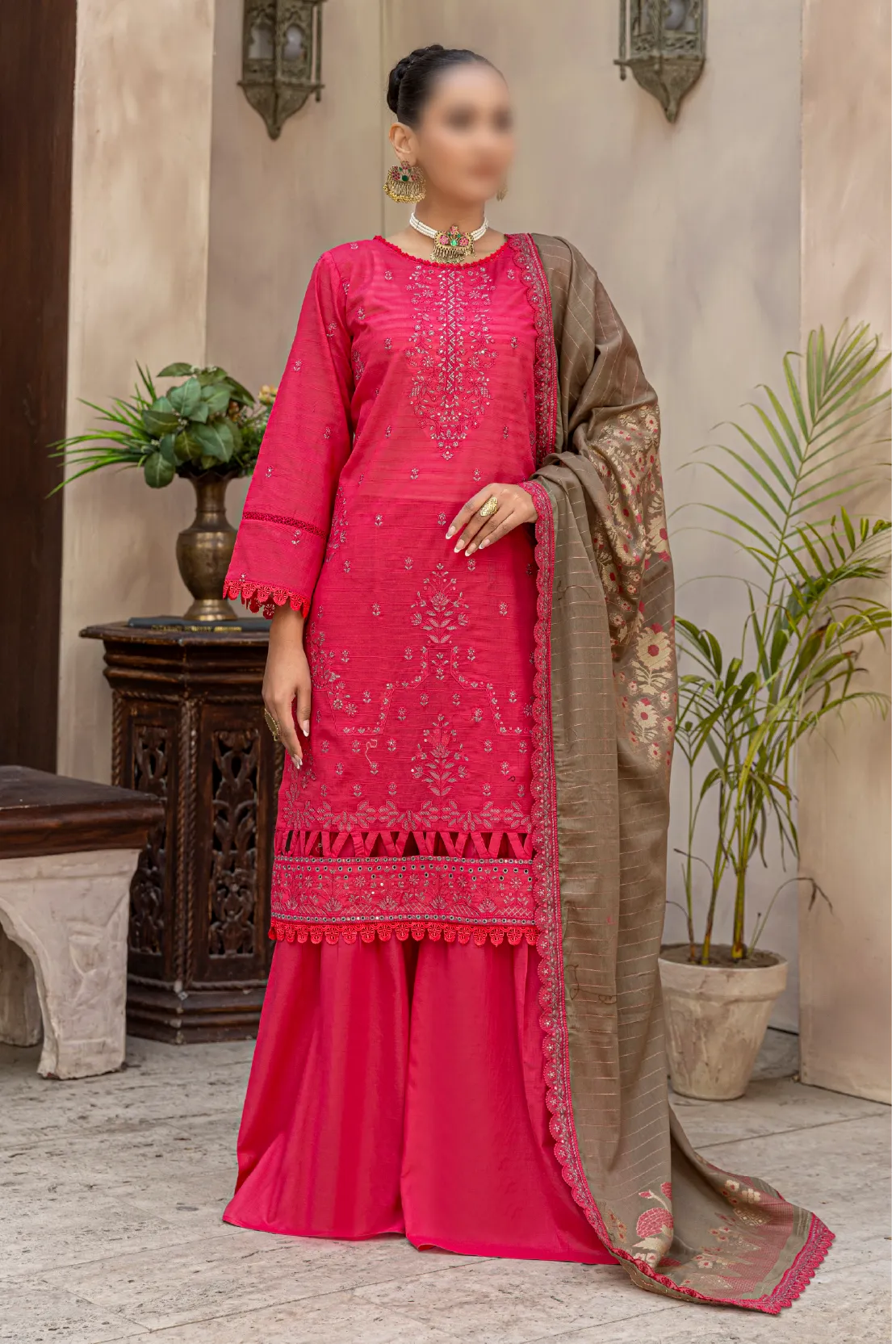 3 Piece - Embroidered Lawn - Taaruf 103