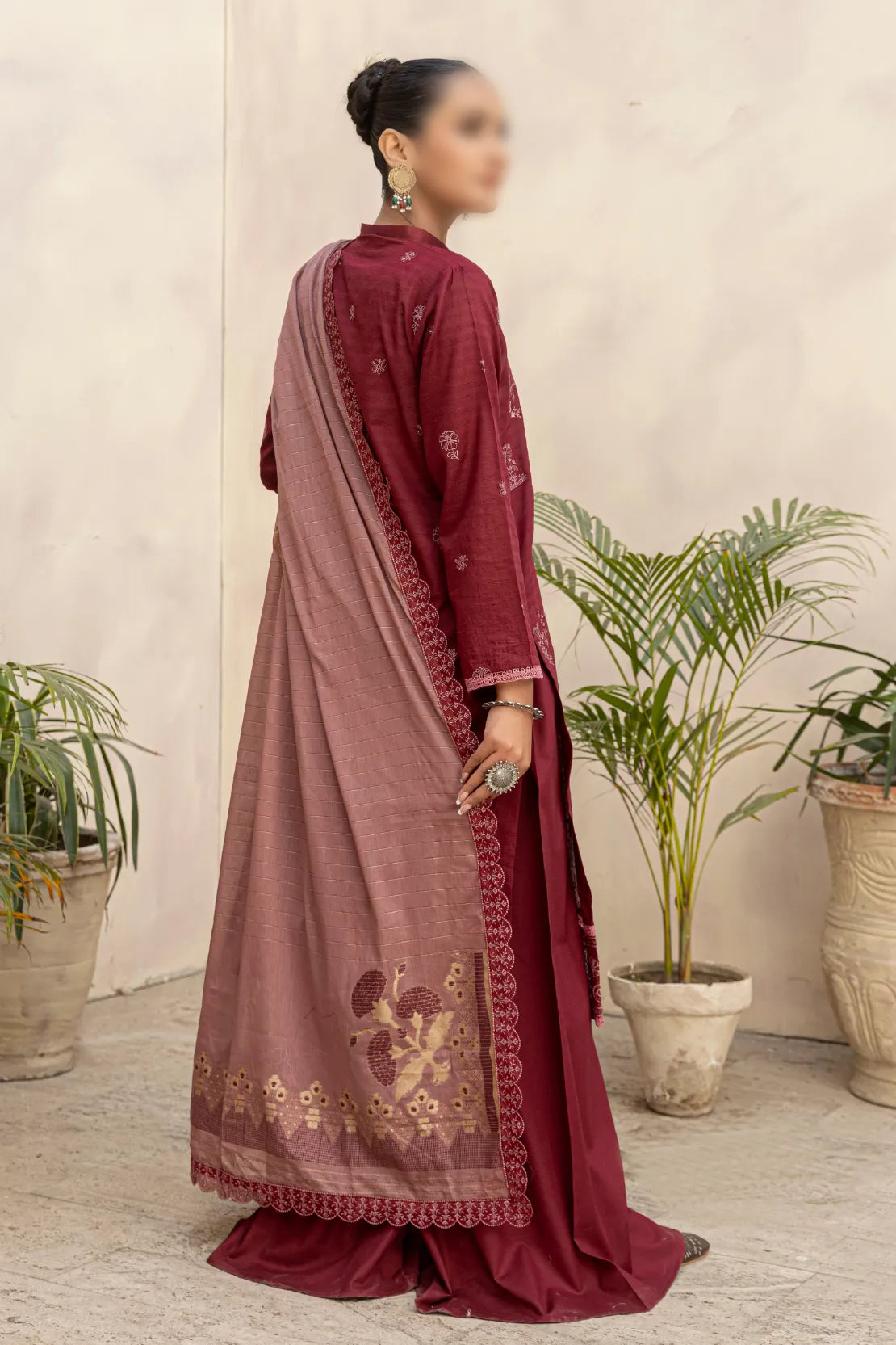 3 Piece - Embroidered Lawn - Taaruf 107