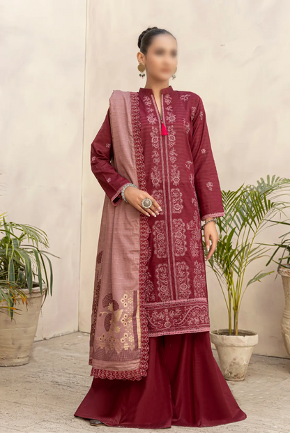 3 Piece - Embroidered Lawn - Taaruf 107