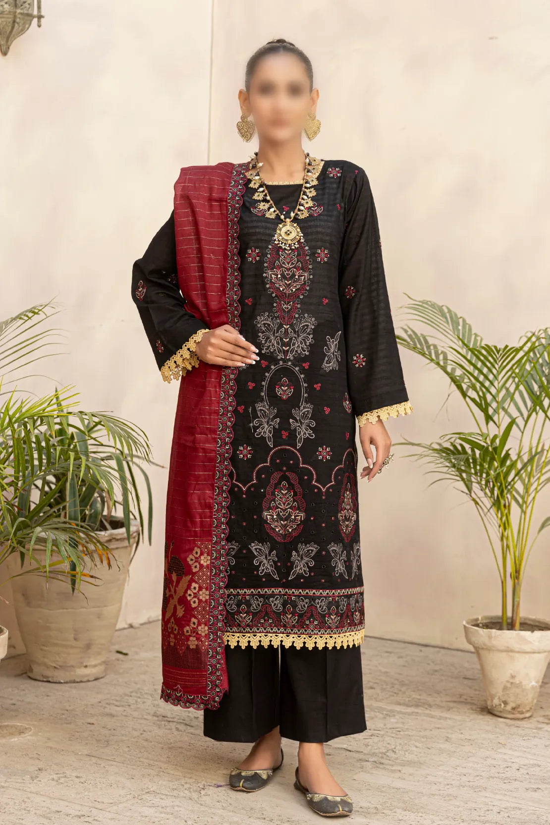 3 Piece - Embroidered Lawn - Taaruf 108