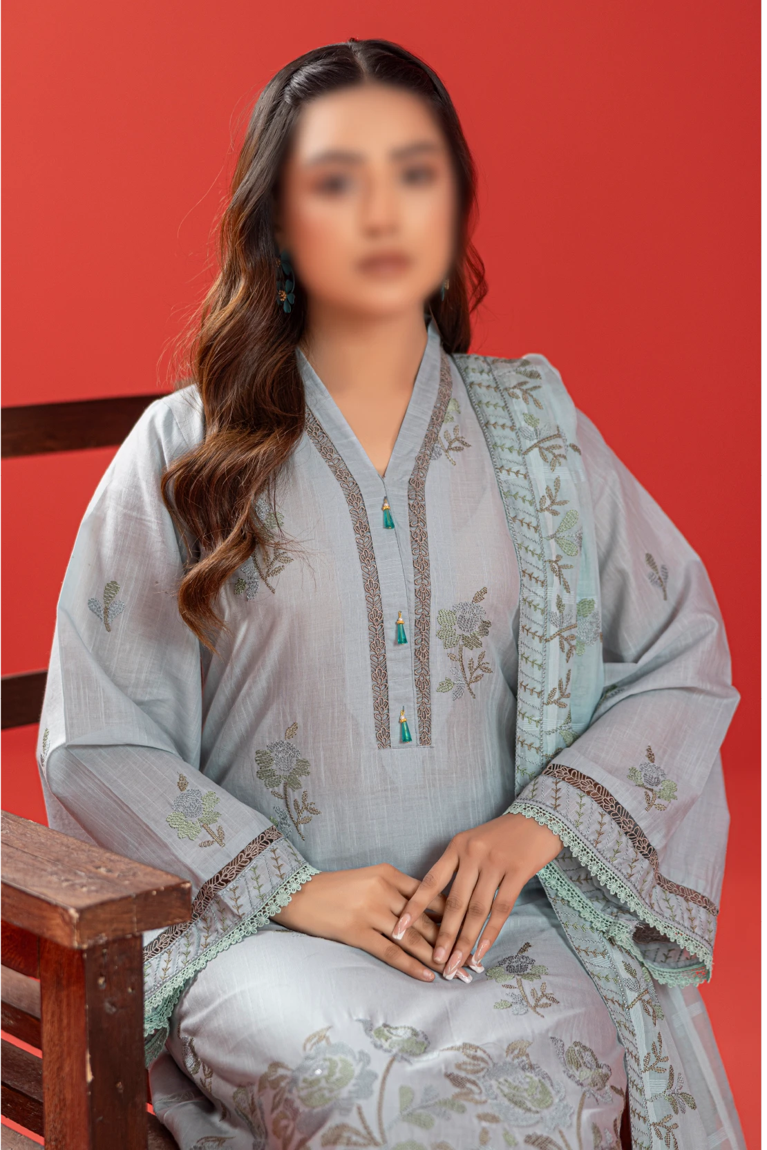 3 Piece - Embroidered Lawn - Tana Bana 101