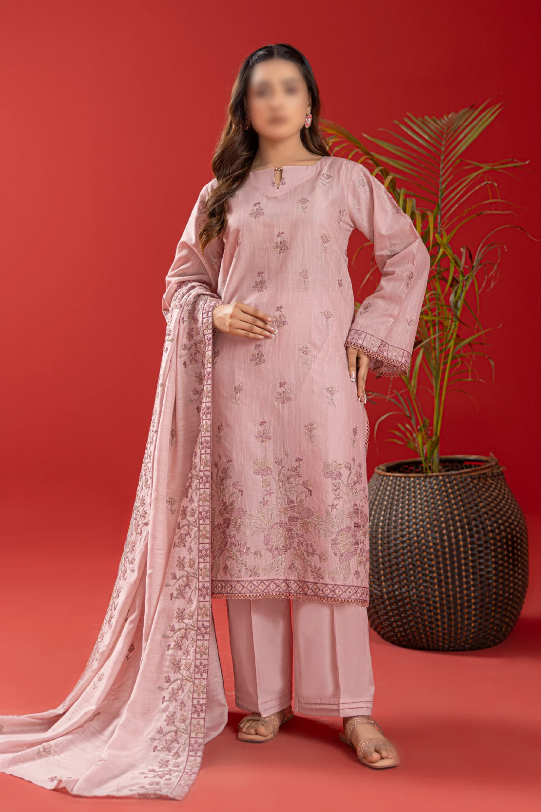 3 Piece - Embroidered Lawn - Tana Bana 102