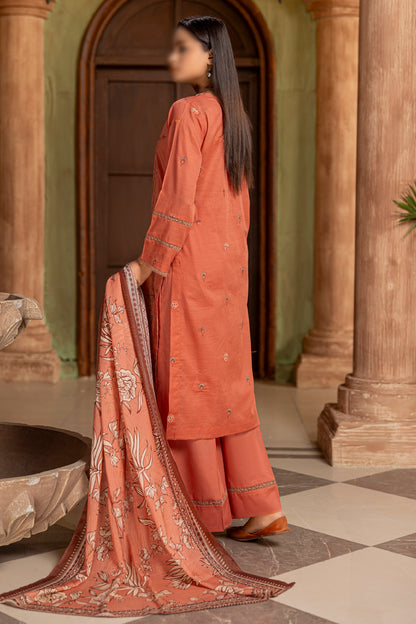 3 Piece - Embroidered Lawn - Tarz 102
