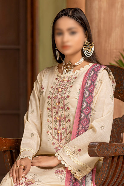3 Piece - Embroidered Lawn - Tarz 104