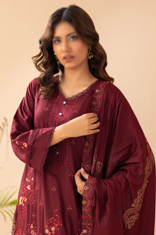 3 Piece - Embroidered Doriya Viscose - Tassur 101