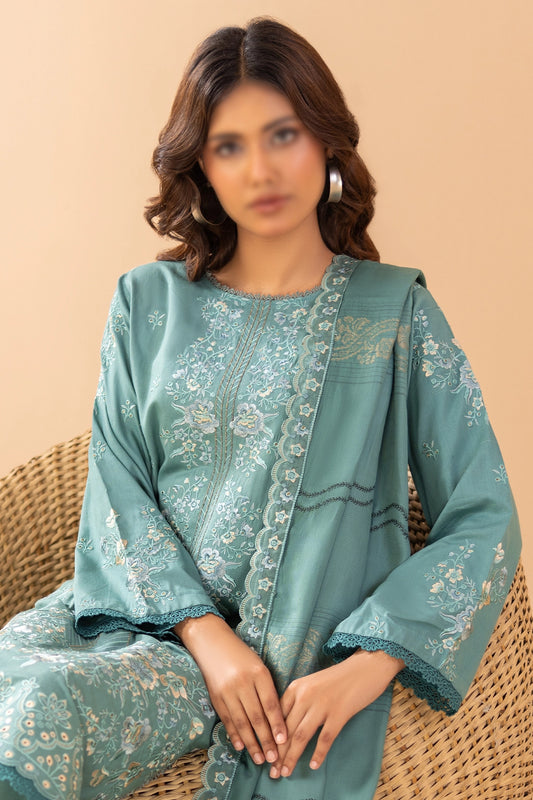 3 Piece - Embroidered Doriya Viscose - Tassur 102