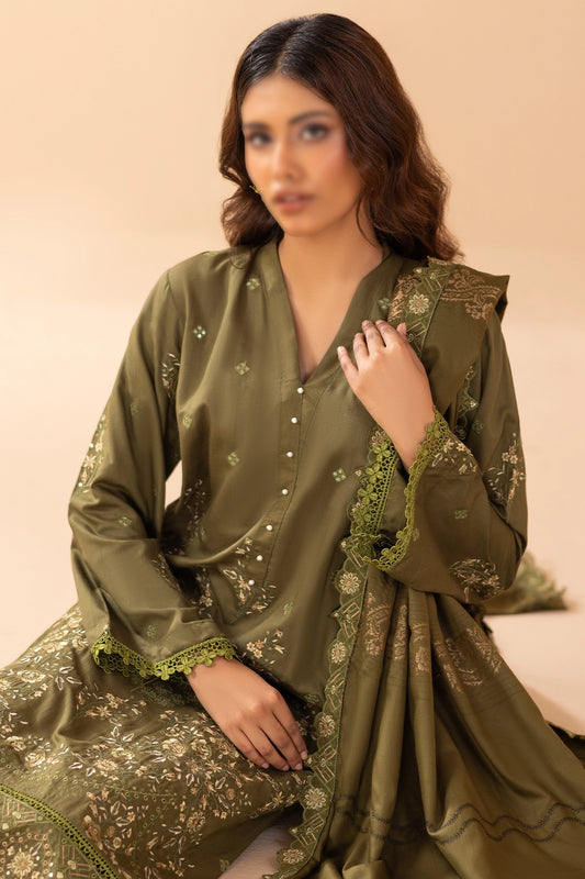 3 Piece - Embroidered Doriya Viscose - Tassur 104