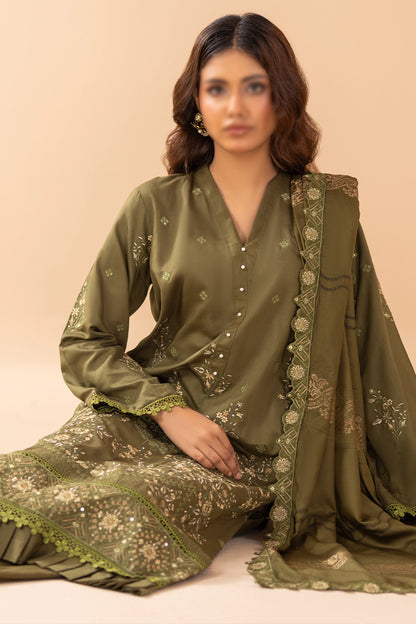 3 Piece - Embroidered Doriya Viscose - Tassur 104